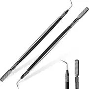 Chumia 2 Pieces Eyelash Lift Perm Tool Lash Separator Tint Tool Stainless Steel Metal Lash Lift Rods for Eyelash Eyebrow Perming Tinting Curling Extensions Supplies(Black)