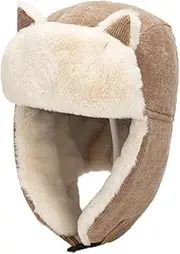 [MBETA] Women's Cute Windproof Cold Protective Ear Protection Cap, Winter Hiking Riding Warm Cotton Cap