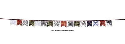 Indian Multi-color Mandala Cotton Fabric Flag Bunting Party Occasion Decoration
