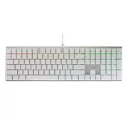 Cherry G8A-25000LYAEU-1 MX 10.0 RGB Mechanical Gaming Keyboard Silver/White, MX Low Profile Red