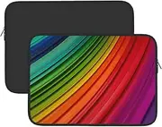 13 inch Laptop Sleeve Rainbow Color Stripe Laptop Case Sleeve Laptop Bag Shockproof Computer Sleeve