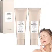 Purifying Exfoliating Gel, Face and Body Exfoliating Scrub Gel, Deeply Cleansing & Oil Controlling, Moisturizing and Rejuvenating, Soothing & Brightening, Suitable for All Skin Types (2pcs)