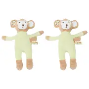 2PK Annabel Trends Cuddly Wuddlies Plush Kids/Toddler Toy 17x6cm Small Monkey