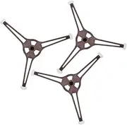 DONFAMDS 3pcs Microwave Turntable Ring Support Base Triple Arm Roller Tray for Microwaves Easy to Install Height Smooth Spinning Glass Plate Replacement
