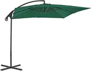 Cantilever Umbrella Outdoor Protection Cantilever Umbrella with Steel Poles Outdoor Life Outdoor Umbrella Sunshade, Green Home Garden Lawn Garden Patio Umbrella