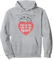 [STAR WARS] Valentine's Day Grogu This Is The Way To My Heart Pullover Hoodie