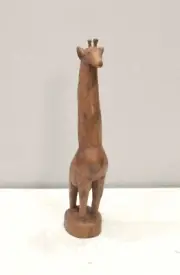 African Giraffe Carved Wood Statue Zimbabwe