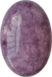 Bacatgem Natural Purple Lepidolite Oval Palm Pocket Healing Crystal Massage Spa Energy Stone,Healing Crystal for Therapy Geometry Chakra Balancing