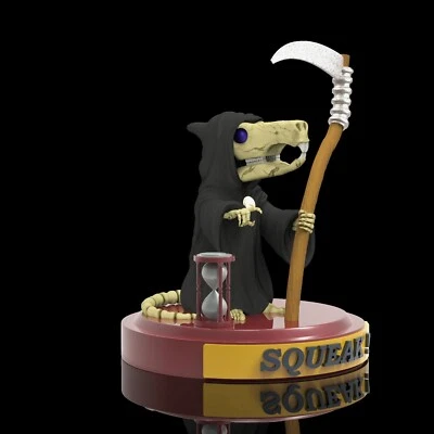 UNPAINTED Grim Reaper Death Rat 3D Printed Model Kit 10" Tall (6-23)