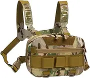 Running Chest Bag Fly Fishing Chest Bag |Oxford Fabric Chest Bag with Large Opening and Back Mesh Hiking Chest Pocket Portable and Comfortable Multifunctional Vest Bag for Dam