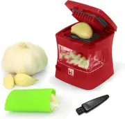 Garlic-A-Peel Press, Crusher, Cutter, Mincer, and Storage Container - Silicone -