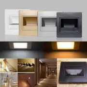 1/10/20x 3W LED Recessed Wall Stair Step Corner Lamp Night Light Hotel Home Deco