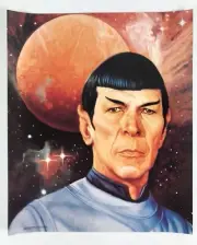 Vintage 1988 Star Trek SPOCK Leonard Nimoy 16"x13" Poster Paramount Pictures