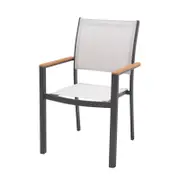 Mimosa Charcoal Rhone Aluminium Stacking Dining Chair