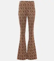 [Diane von Furstenberg] Diane von Furstenberg Greg printed flared pants AU 20 brown
