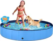 Dog Pool for Large Dogs Kiddie Pool Hard Plastic Foldable Dog Bathing Tub