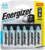Energizer Max Plus AA Batteries 4 Plus 2 pack