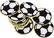 VALICLUD 10pcs Soccer Ball Patch Football Embroidered Iron on Patch Iron on Appliques Game Day Patches Baseketball Iron on Patches Fabric Cartoon Football Patches Sports Ball Patch Greet