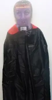 Adult Vampire Reversible Nylon Cape Halloween Costume, NEW UNUSED