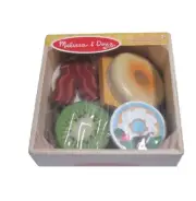 NEW MELISSA & DOUG WOODEN BREAKFAST BOX PLAY FOOD SET