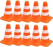 FELTECHELECTR 10pcs Miniature Traffic Cones Educational Learning for DIY Sand Table Ornaments Interactive Play Roadblocks for Cognitive Development