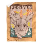 Pokemon Eevee In The Wild Mink Sherpa Throw Blanket Figure Art 50x60