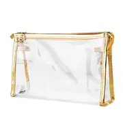 4pc Make Up Toiletr Bag Travel PVC Cosmetic Bags Women Transparent Clear Zipper Makeup Bags Organizer Bath Wash Make Up Toiletry