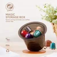 在飛比找Yahoo!奇摩拍賣優惠-【現貨】雀巢咖啡膠囊收納盒塑料可旋轉儲存收納盒nespres