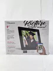 Aluratek 9" WiFi Touchscreen IPS LCD Display Digital Photo Frame. SEALED