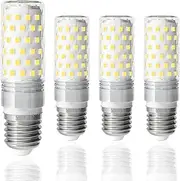 LUTW E27 Screw Bulb Cool White 6000K, 10W E27 LED Bulb Equivalent 130W Incandescent, 1510LM Super Bright E27 LED Corn Light Bulb for Home Lighting, Non-Dimmable, Pack of 4