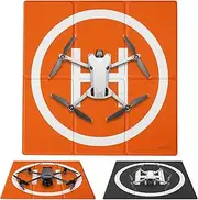 Symik Drone Landing Pad Elite Double-Sided Waterproof 20 inch (50cm) Portable Fast-Fold Helipad, Compatible with DJI Mavic Mini, Mavic Air 2, Mavic 2 Pro, Zoom, Mavic Air, Mavic 3 Pro, Phantom Series