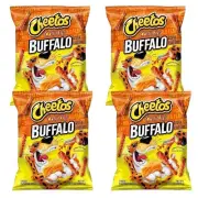 Cheetos Crunchy Cheese Buffalo Flavored Snack Chips 8.5oz 4 Bags