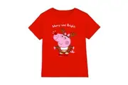 Peppa Pig Childrens/Kids George Pig Reindeer T-Shirt (Red) - UTTV5024