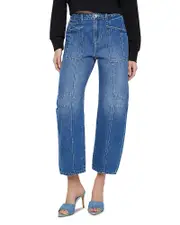 L'Agence Cody Rodeo High Rise Cropped Barrel Jeans in Brentwood