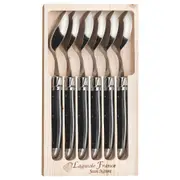 Laguiole Jean Neron 6pc. Soup/Dessert Spoon Set - Black
