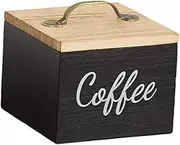 DimyFew Coffee Capsule Holder with Lid, Pod Storage, Box for Home and Office, Black, as described