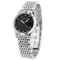 在飛比找Yahoo!奇摩拍賣優惠-GUCCI YA126502 古馳 手錶 28mm 黑色面盤