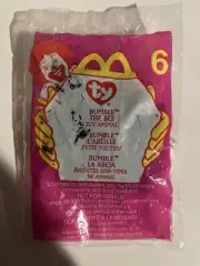 2000 McDonalds Ty Teenie Beanie Baby Happy Meal Vintage #6 Bumble The Bee New