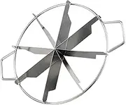 Cake Cutter Slicer | Stainless Steel Non-Stick Cake Divider Tool for 6, 7, Or 8 Even Slices | Round Press Tool for Cutting Pastry, Cheese, Pizza, and Dessert with Ease