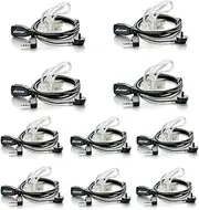 Walkie Talkie Earpiece with Mic 2 Pin Acoustic Tube Headsets for Kenwood Radios Baofeng UV-5R BF-888S Arcshell Retevis H-777 RT21 RT22 Two Way Radio by LUITON (10 Pack)