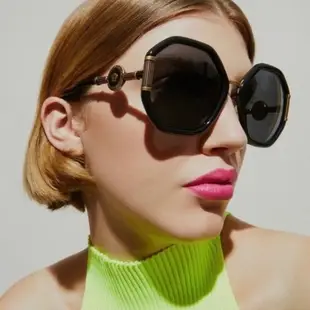 [二手] 全新Versace范思哲復古金設計梅杜莎太陽眼鏡