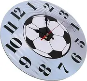 KITANDOVE Vintage Decor Kids Room Clock Decorative Football Wall Clock for Living Room Bedroom Office