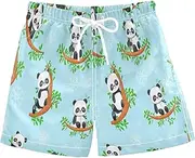 [RPLIFE] Boys Swim Trunks, Anti Chafe Swim Trunks Boys 2 T, Cute Pandas Light Blue