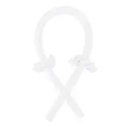 Heatless Foam Hair Curler / Scrunchie / Hair Claw Clip / Set Set of 3 - Hair Curler & 2 Pcs Scrunchie - White - One Size