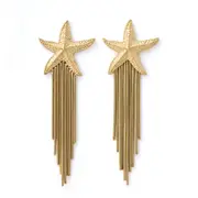 Shooting Star Gold Earrings
