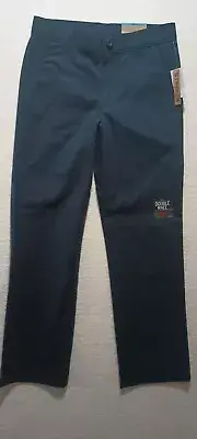 Dockers Boy's Pants 26X26 Flat front Navy Blue Double Knee Size 12