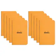 10x Rhodia A7 Cahier Notebook Office Stationery Writing Note Book 5x5 Grid ORNG