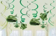 Camouflage Army Camo Military Hero Kids Birthday Party Hanging Swirl Decorations