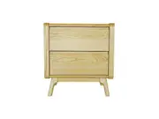Denmark 2 Drawer Bedside Table - Natural
