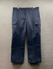 Dickies Cargo Pants Mens 42 Blue Regular Cotton Blend Work Worker Actual 43x32